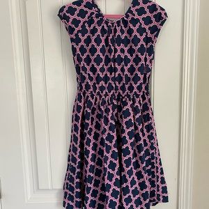 Lands End Navy Cap-Sleeve Dress